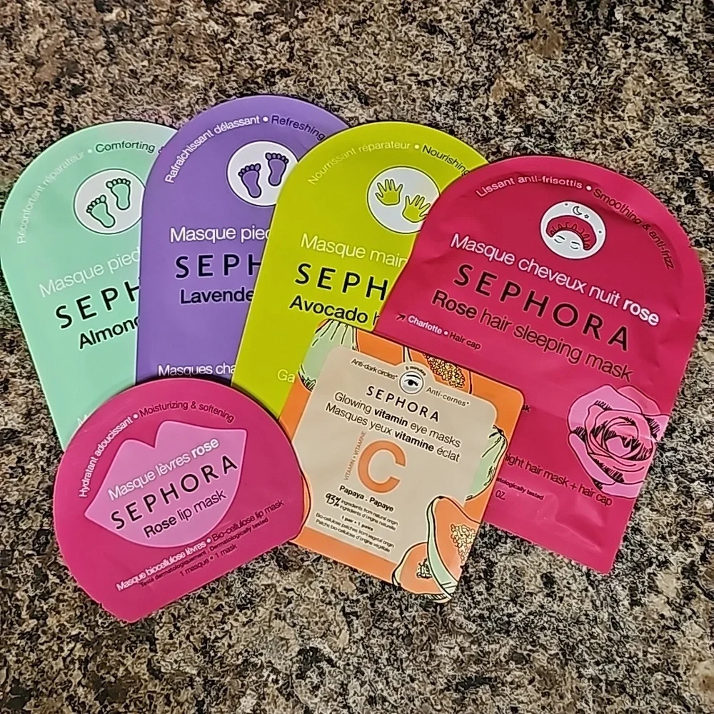 Sephora Collection Sheet Mask Bundle Hair Hand Eyes Lips Foot 6pc NIP